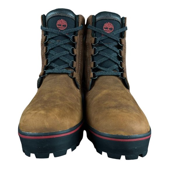 Timberland Spruce Mountain Warm Lined Rust Brown Leather Boots Men's Size 12 M - Picture 2 of 10